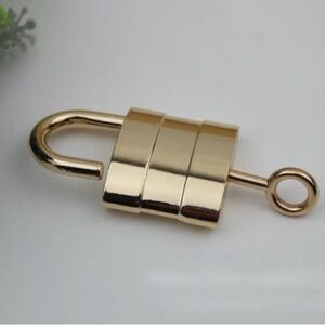 Gold Bag Lock and Key Charm